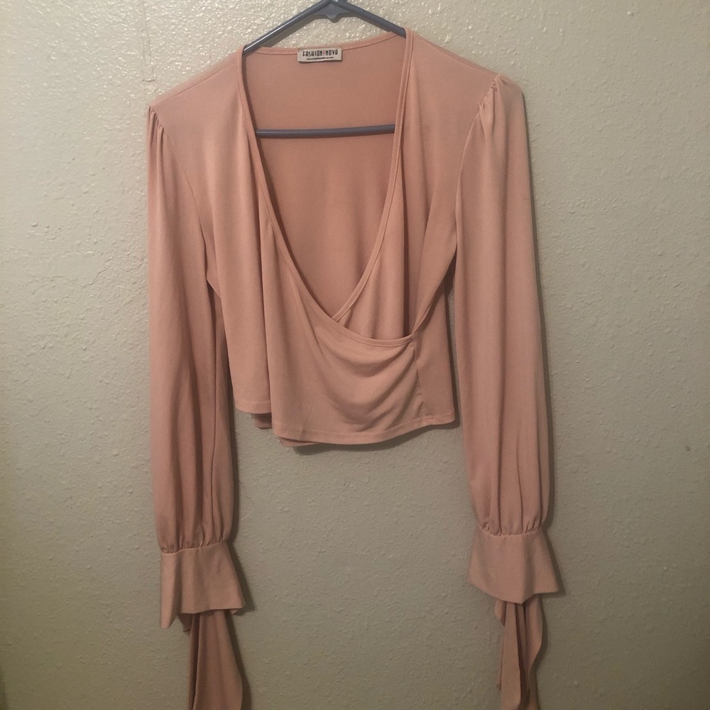 Sepia rose crop top